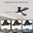 Sofucor 1 PC 52-Inch Fulsh Mount Ceiling Fan With Light-1319950371