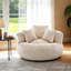 Upholstered Accent Chair with 3 Pillows-1904582155