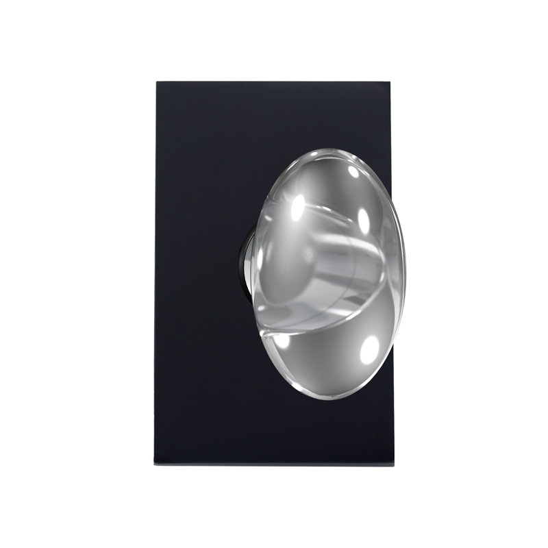 Fausse poignée en verre Bravura 928-8, Noir mat