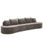 Grand canapé modulaire moderne, en mousse et en polyester, parfait pour le salon