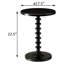 Table ronde noire pour la salle à manger - Chambre en bois de construction polyvalente et élégante