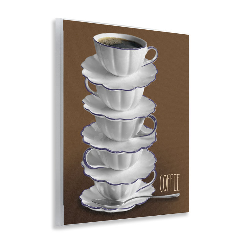 Tasse à thé empilée avec plaque murale café, design par Matthew Piotrowicz