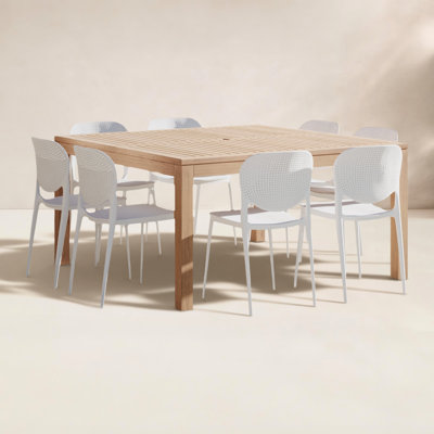Anautica 59" Teak Patio Dining Set