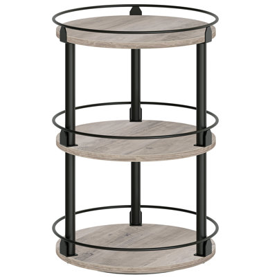 3-Tier Lazy Susan Organizer, Rotating Spice Rack, Spinning Organizer, Industrial Turntable Spice Rack Organizer for Cabinet