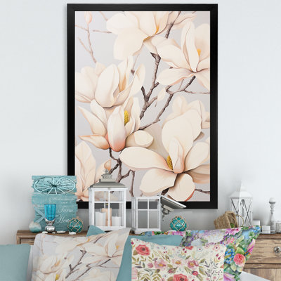 Beige de Magnolias «Dreamy» sur toile