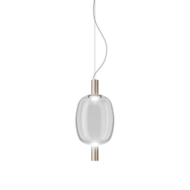 Riflesso Suspension 2 Crystal Transparent Matt Copper 2 L2210 Ul, Crystal Transparent, Matte Gold