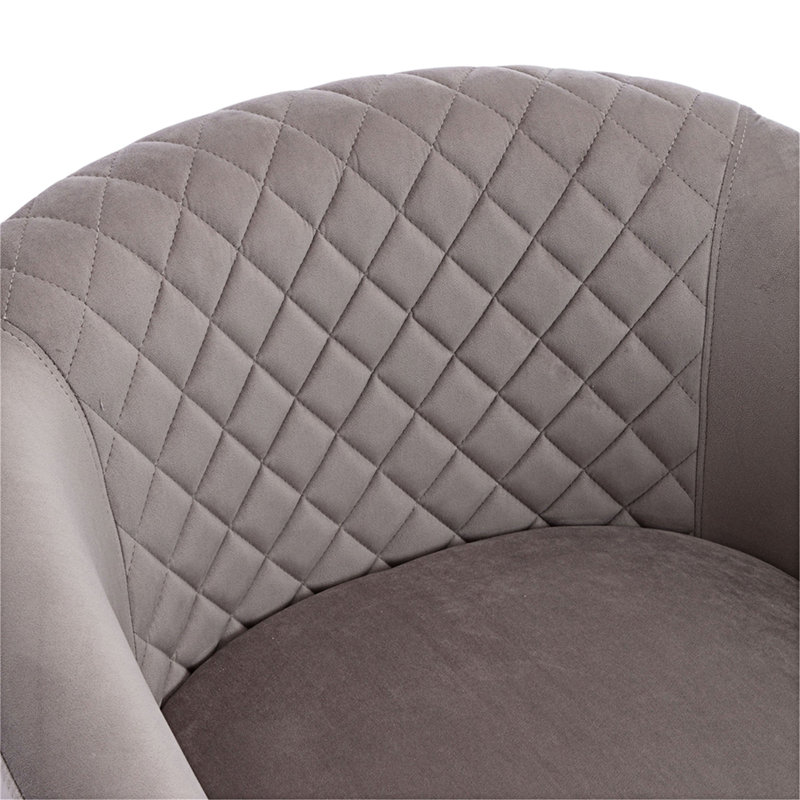 Chaise d'appoint Accent, Velours gris