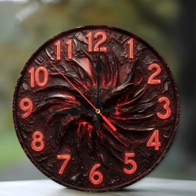 Horloge avec tourbillon rouge organique