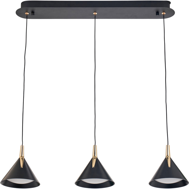 Tescott 3 - Light Matte LED Kitchen Island Pendant