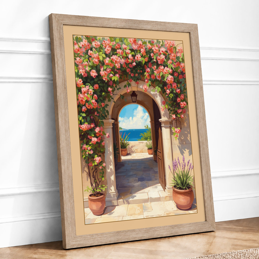 Mediterranean Archway Coastal - Framed Print