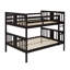Lit superposé double au-dessus de double avec échelle pour chambre à coucher-114381495
