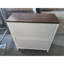 Armoire de rangement Farmhouse avec tiroir et tablette réglable, armoire de cuisine blanche avec comptoir en noyer, armoire à café moderne pour la cuisine, la salle à manger, la salle de bain, le vestibule