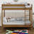 Twin Over Twin Upholstered Bunk Bed Frame With Ladder, Safety Guardrails
