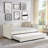 Daybed with Trundle Upholstered Tufted Sofa Bed, Boucle Fabric, Beige (83"x29.5")-911252266