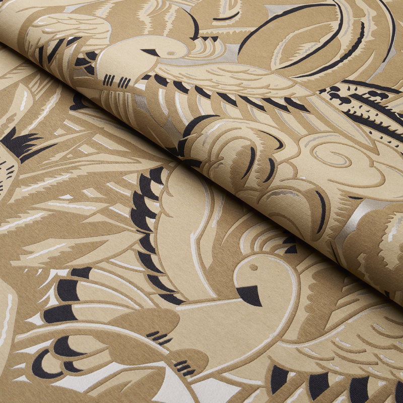 Parrots Moderne Fabric, Sandstone