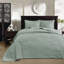 Couvre-lit réversible double - rembourrage en microfibre de coton pour plus de chaleur, rembourrage pré-lavé élégant et deux taies décoratives standard incluses