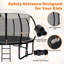 FIZITI 12FT Round Backyard Trampoline with Safety Enclosure, Basketball Hoop, Sprinkler, Lights,Outdoor Recreational Trampoline-121543302