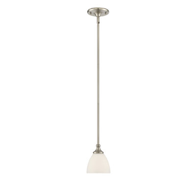 Sennott 1 - Light Single Bell Pendant in Satin Nickel