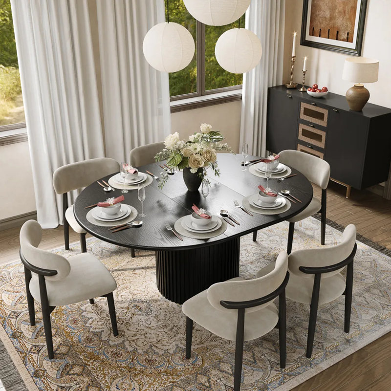 Round Extendable Dining Table