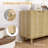 Sideboard Convenient Cabinet, Fluted Buffet, With Doors, Adjustable Shelves, Wood Legs-675972817