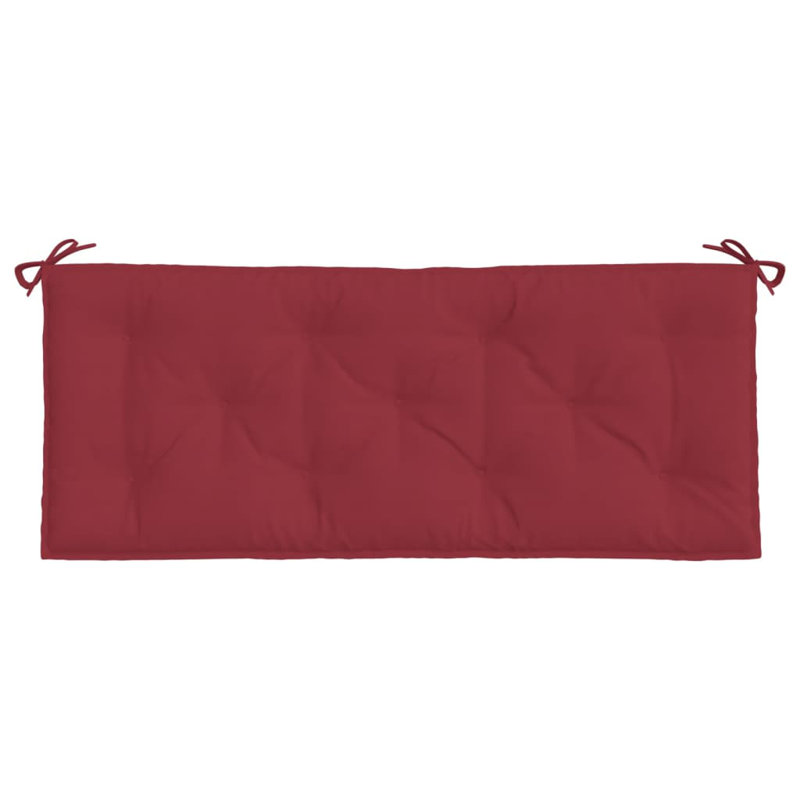 Garden Bench Cushion Wine Red Oxford Fabric 100 Percent Polyester Outdoor Bench Pad, 19.7" H x 47.2" W x 2.8" D