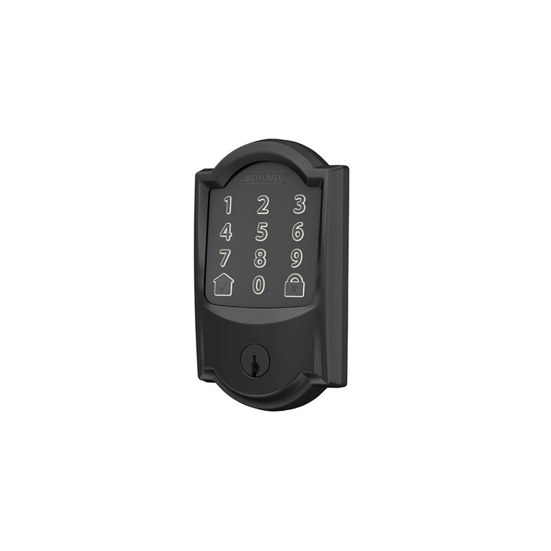 Encode Smart WiFi Deadbolt with Camelot Trim, Yes, Matte Black