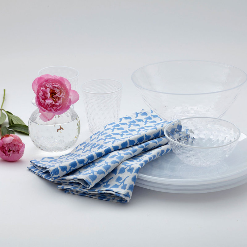 Handmade Glass Table Vase, 4.5" H x 4" W x 4" D, Clear