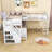 Gianpiera Twin Over Full & Twin 3 Drawers L-Shaped Bunk Bed With Shelves by Harriet Bee-1516126035