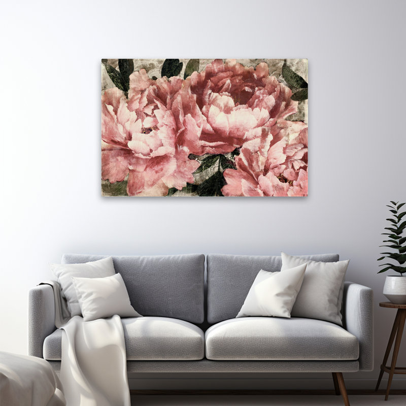 Plantes, fleurs, Adore I, art mural, H 32 po x l 48 po