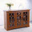 3-Door Oak Glass Display Sideboard-1929016305
