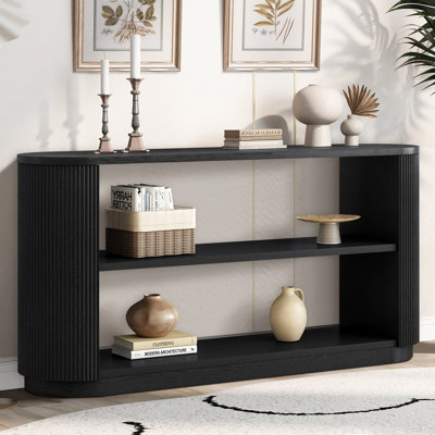 Saffron Modern 59" Solid Wood Entryway Console Table