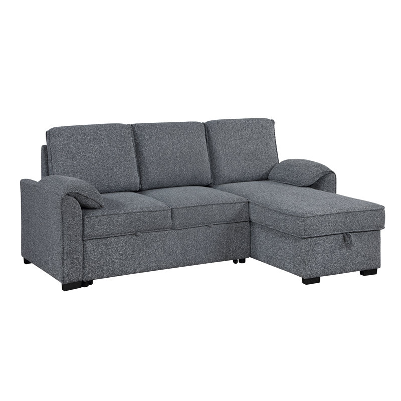U0808 Dark Grey Reversible Sofa Bed