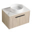 Meuble-lavabo mural de conception moderne avec lavabo en céramique, portes à fermeture douce et grand espace de rangement-2088945604