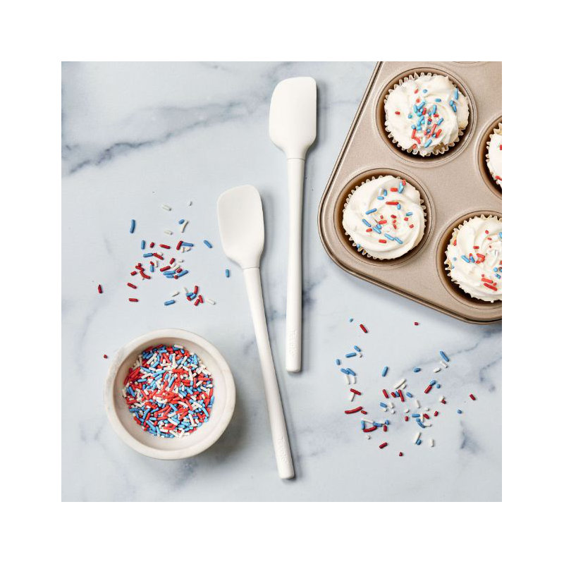 Flex-Core Mini Spatula & Spoonula All Silicone White