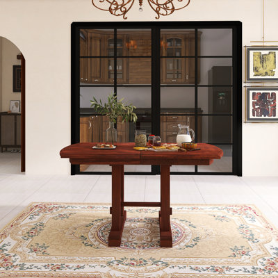 76.89" Extendable Rectangular Dining Table With Removable Leaf