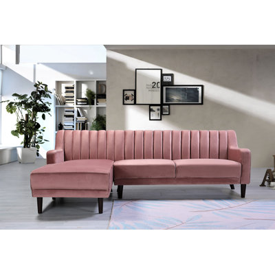 Chi Velvet L-Shaped Sectional