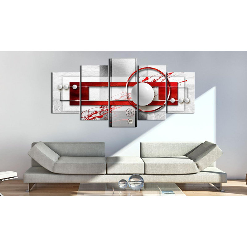 Crimson Energy - 5 pièces, impression sur toile tendue, H 20 po x l 40 po