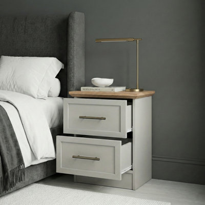 Cleverdon Feya 2 Drawer Bedside Table