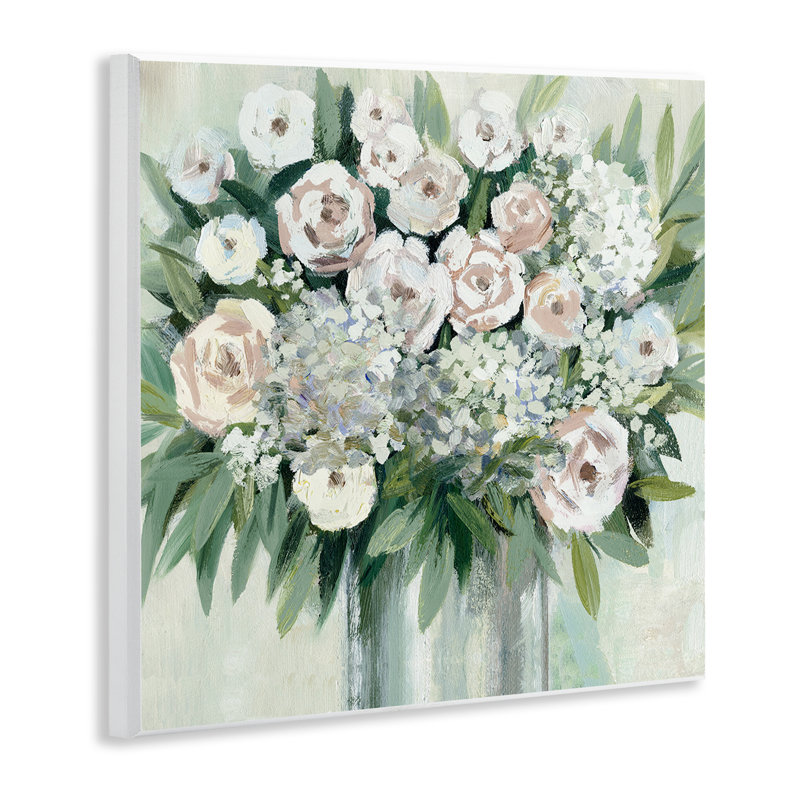 Charmantes roses brossées, art mural Dogwood