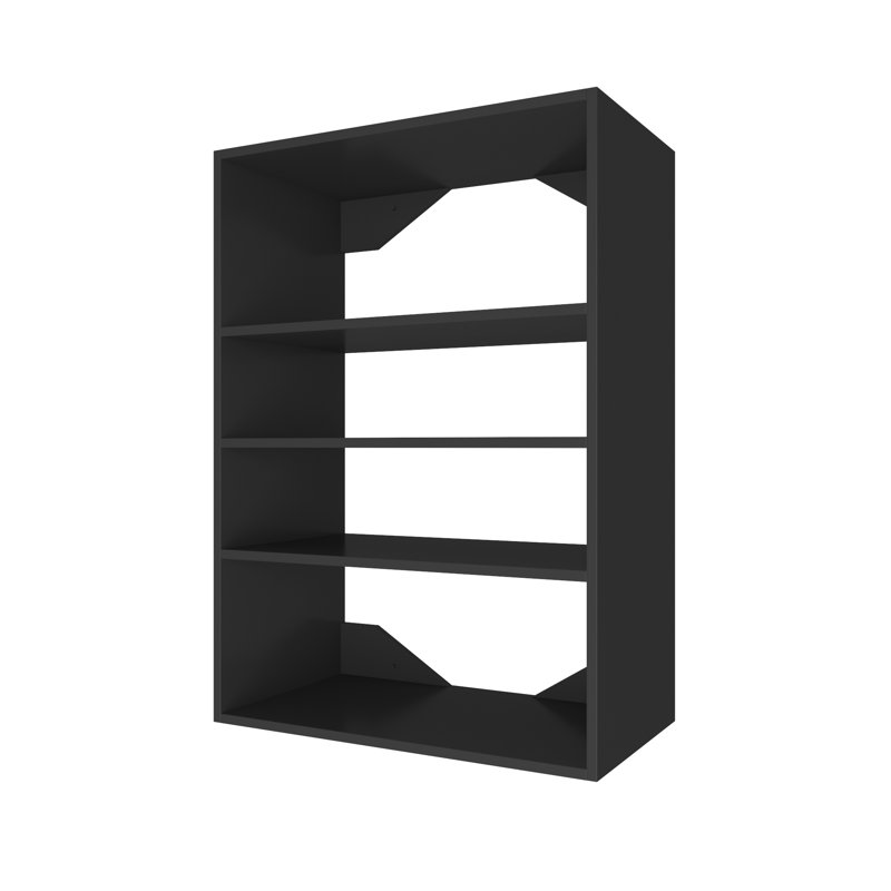 Short Tower Closet Unit Closet System, Black, 36" H x 25.5" W x 14" D