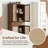 72" Modern Rattan Accent Cabinet – 4-Door Storage with Adjustable Shelves-373996353