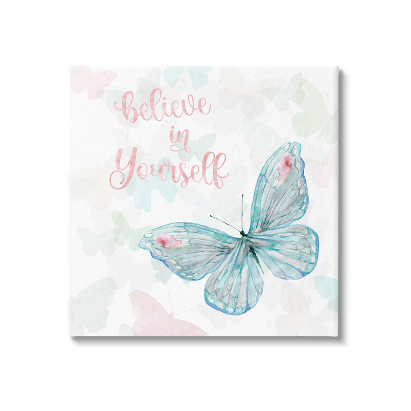 «Believe In Yourself», art mural sur toile par Carol Robinson, H 17 po x l 17 po x P 1,5 po
