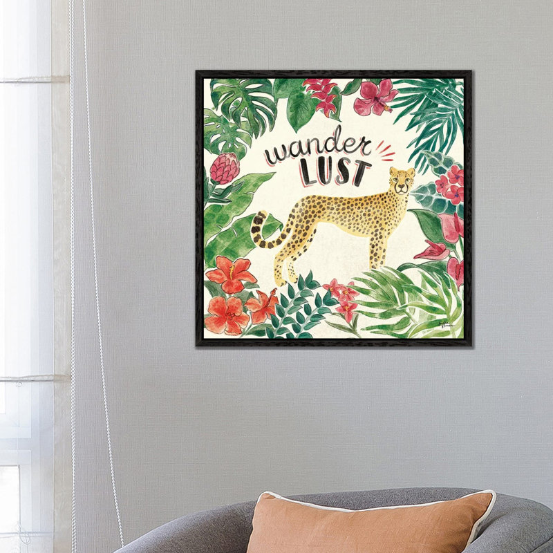 Jungle Vibes V by Janelle Penner - Gallery-Wrapped Canvas Giclée on Canvas, Black Floater Framed