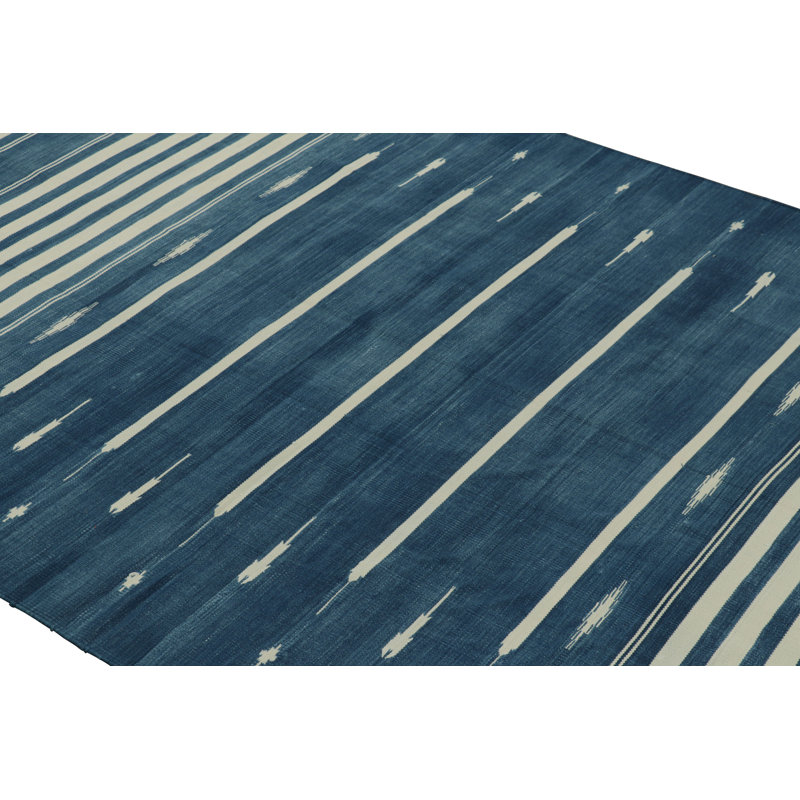 Dhuree Flatweave Cotton Striped Area Rug, Rectangle 10' x 14'