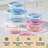 Pyrex Simply Store Tinted Glass Storage Containers, 5-Pack, Mixed Colors