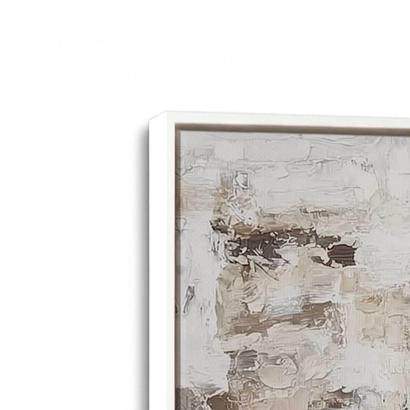Ensemble de 2 impressions sur terre, Cadre flottant blanc opaque, 16 po x 16 po
