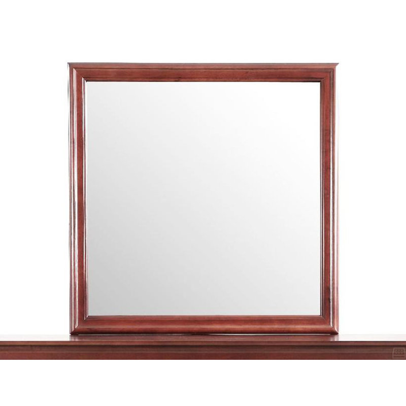 Rectangular Mirror, 38" x 38", Cherry