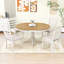 Ensemble de salle à manger extensible 5 pièces avec table en bois et 4 chaises rembourrées Danyelle-743889342