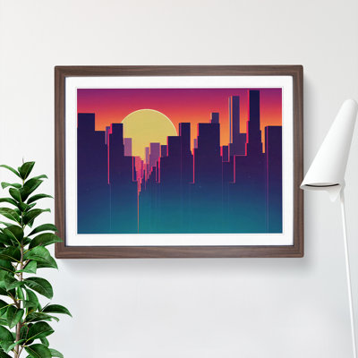 Fierce Skyscraper Skyline 1 Piece Single Picture Frame Wall Art