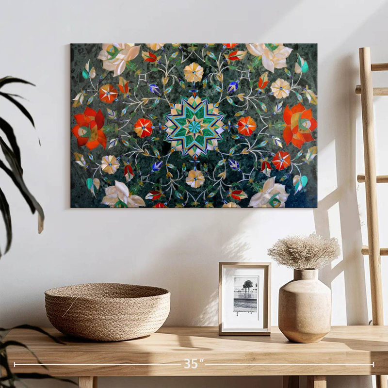 Fleur mosaïque Kerner, H 16 po x l 24 po